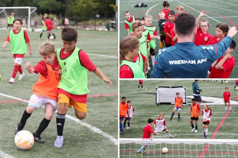 Construyendo sueños a través del Atlántico: el Wrexham Youth Camp llega a Long Island Construyendo sueños a través del Atlántico: el Wrexham Youth Camp llega a Long Island